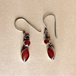 Carnelian 925 sterling earrings